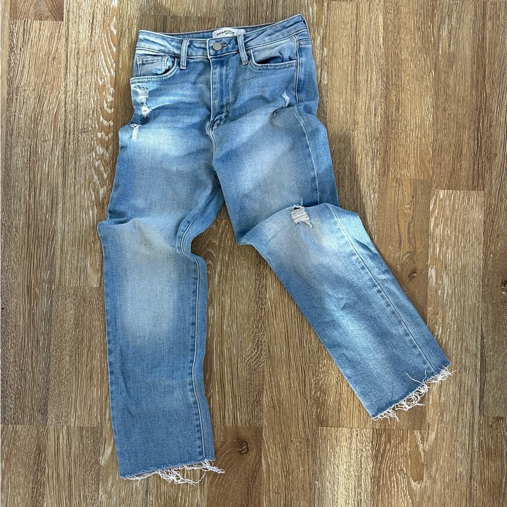Just Black Women’s Sky Blue Distressed Denim Jeans Size 26